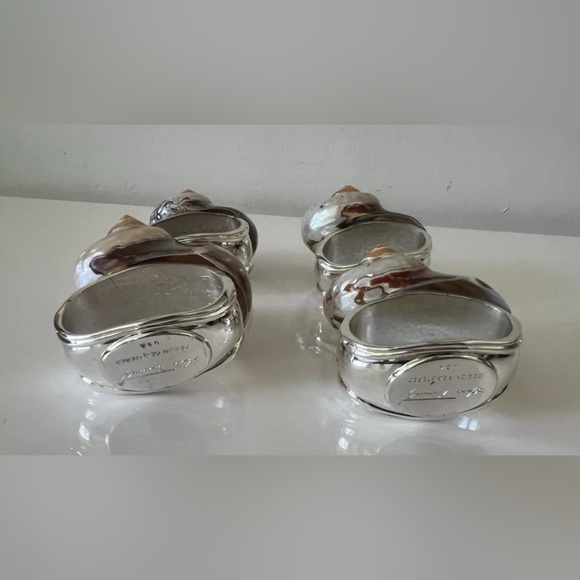 Set of 4 Hans Turnwald Vintage Seashell Napkin Rings - Picture 4 of 5